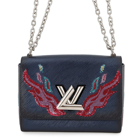 LOUIS VUITTON Twist Navy Epi Leather Sequins Size MM