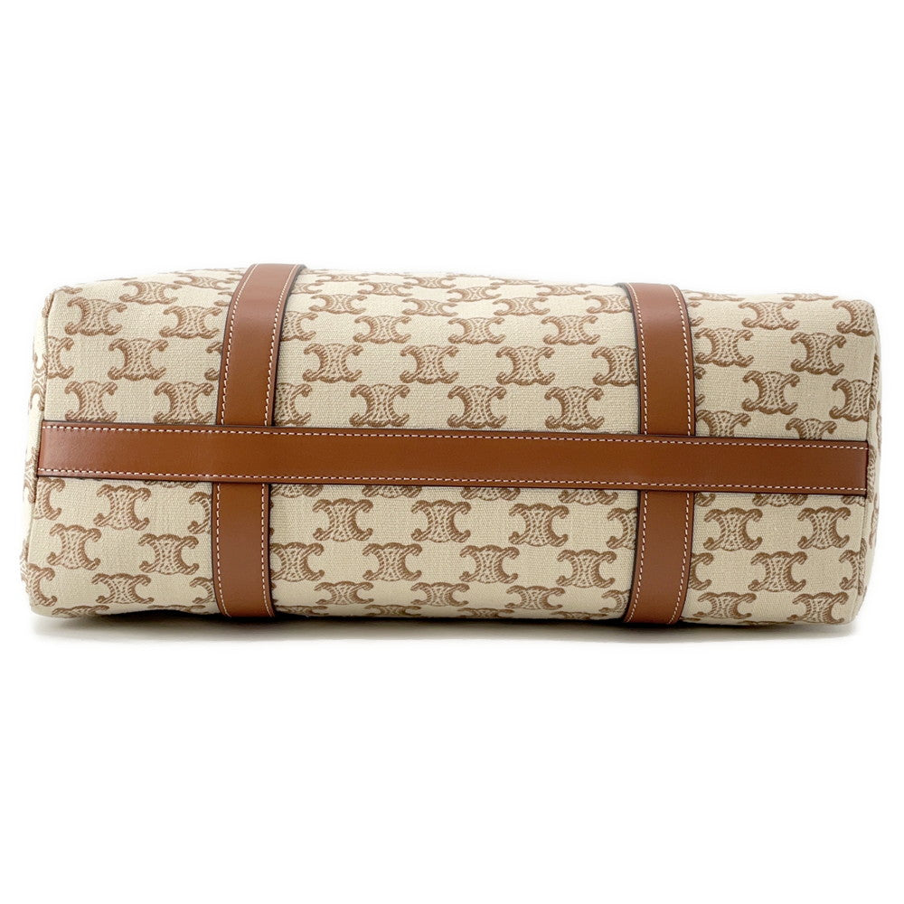 CELINE mum bag Natural/Tan194542 TriompheCanvas Leather