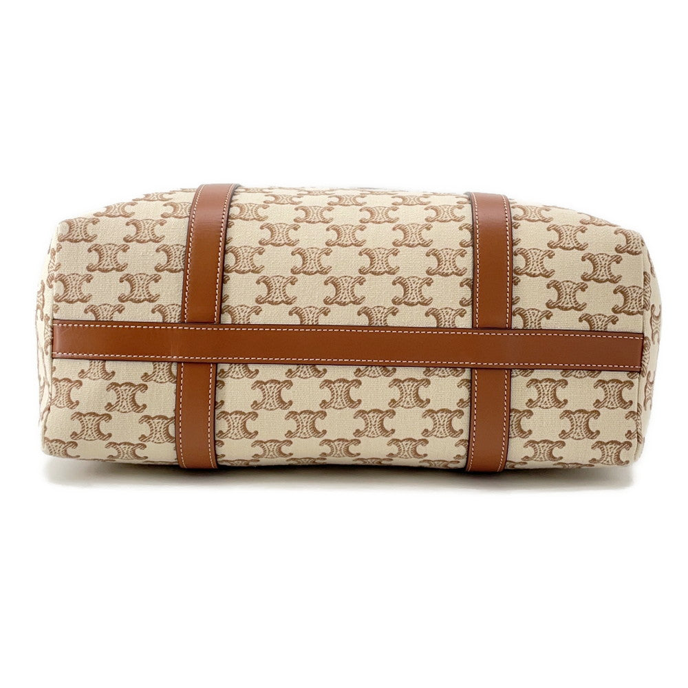 CELINE Triomphe Mum Bag Tote Bag Natural/Tan194542 Canvas Leather