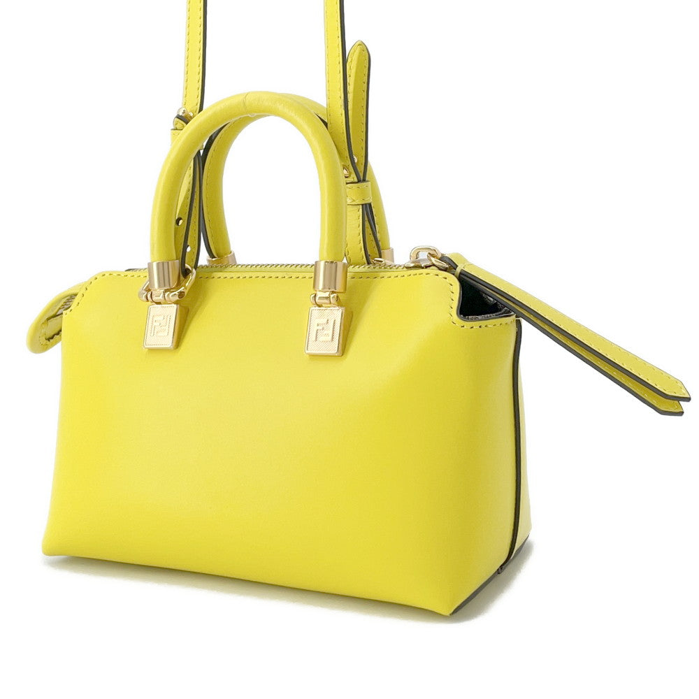 FENDI By the way Yellow/Brown8BS067 Leather Size Mini