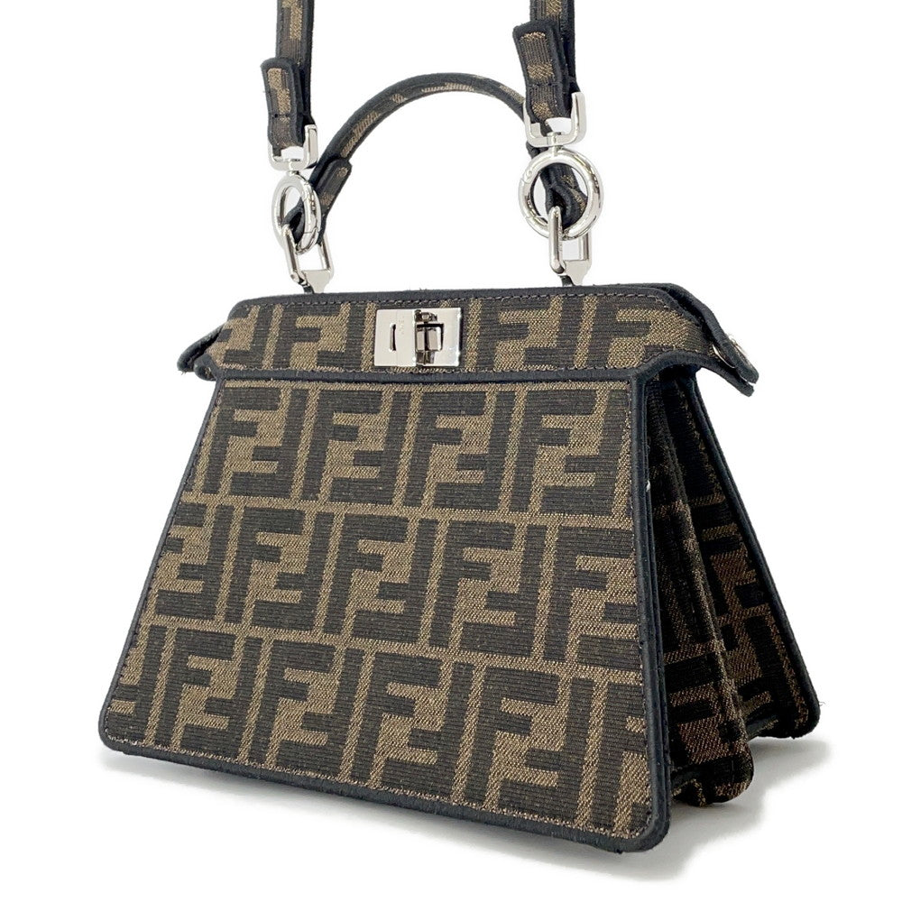 FENDI Peekaboo I See You Pokémon Collaboration Dratini Brown8BN335 Canvas Size Petit