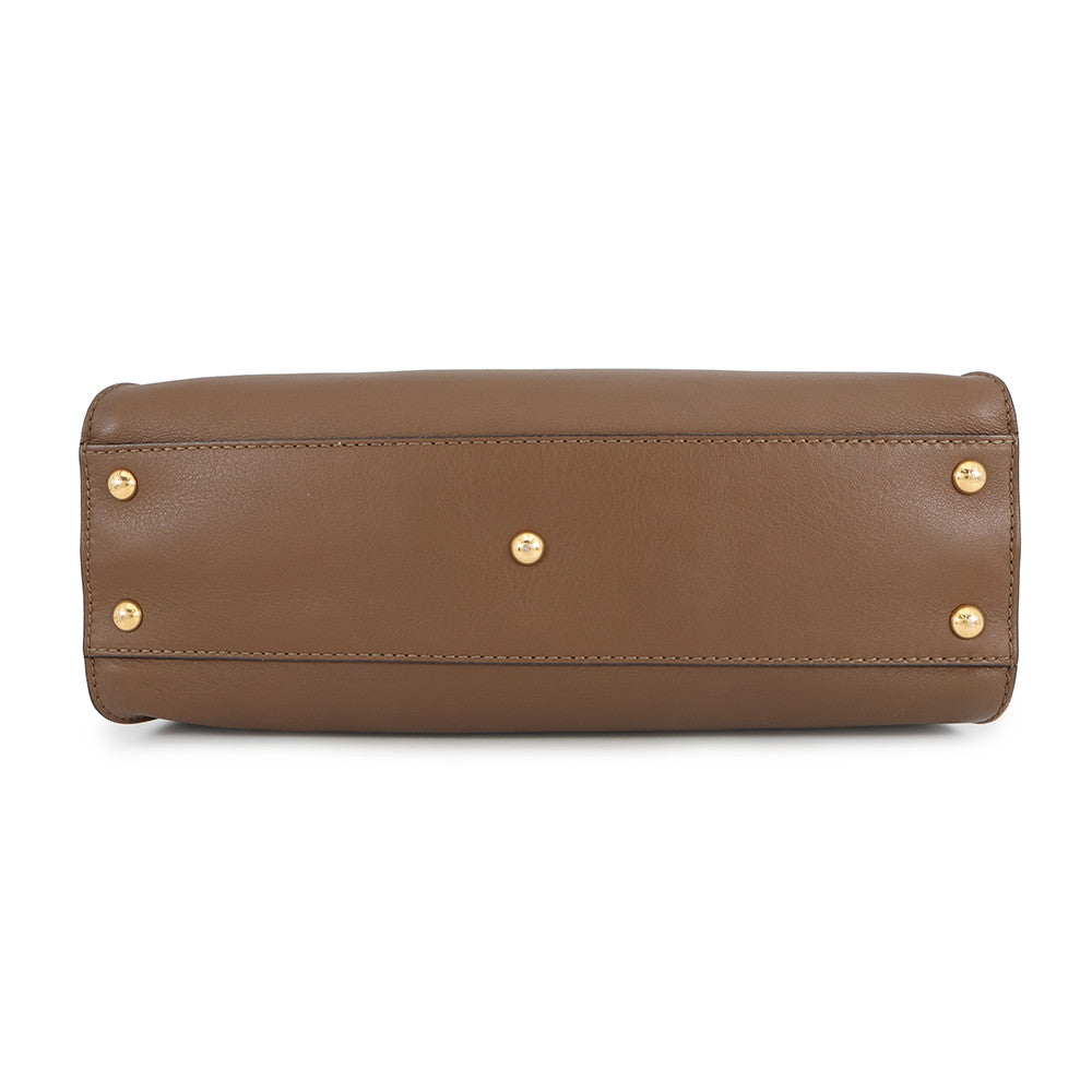 FENDI Peekaboo Selleria Brown8BN290 Leather Size regular