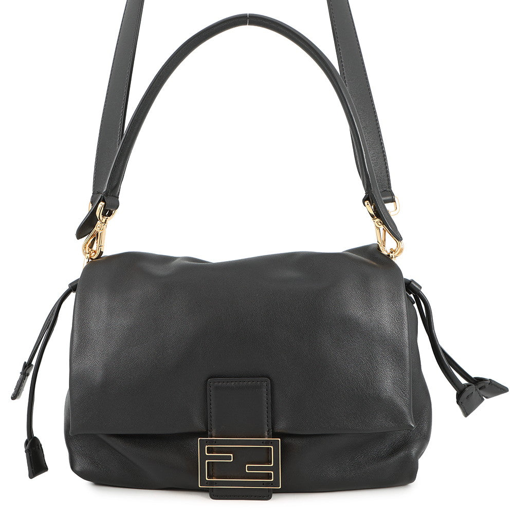FENDI Mamma baguette Black8BR833 Leather Size Medium