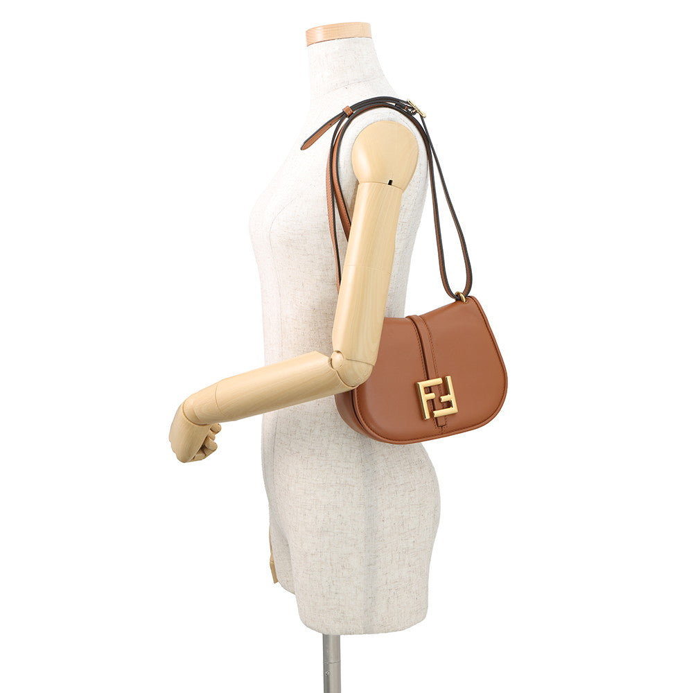 FENDI Camon Brown/Beige8BS082 Leather Size Small