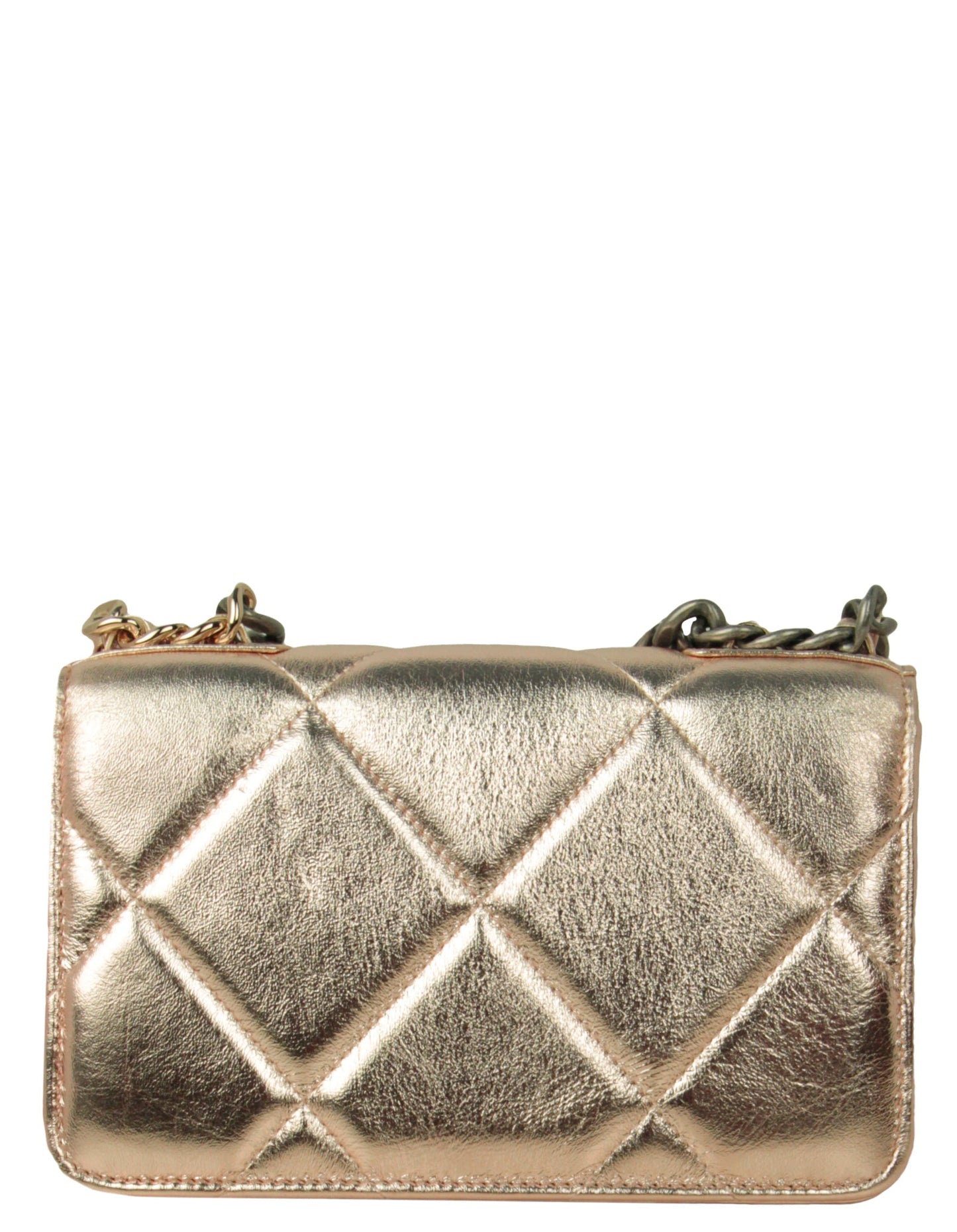 Chanel 2022 Gold Quilted 19 Wallet Crossbody Bag - Rovelle Bags