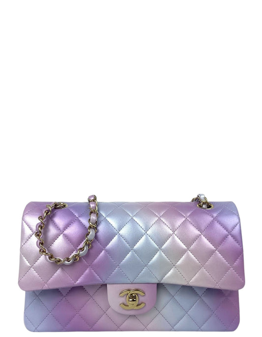 Chanel '24 Lilac Ombre Medium Double Flap Bag - Rovelle Bags