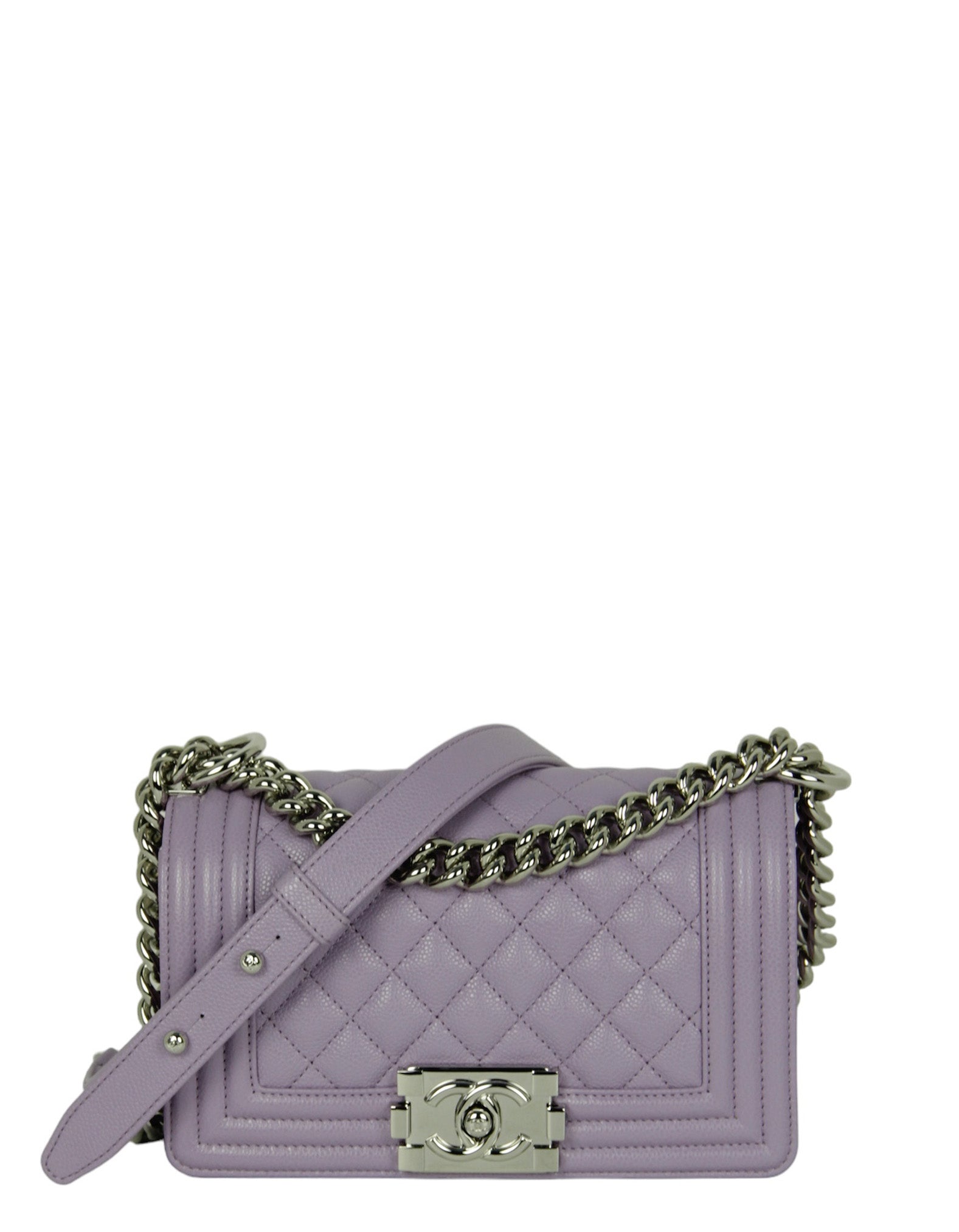 Chanel 2024 Purple Caviar Leather Small Handbag - Rovelle Bags