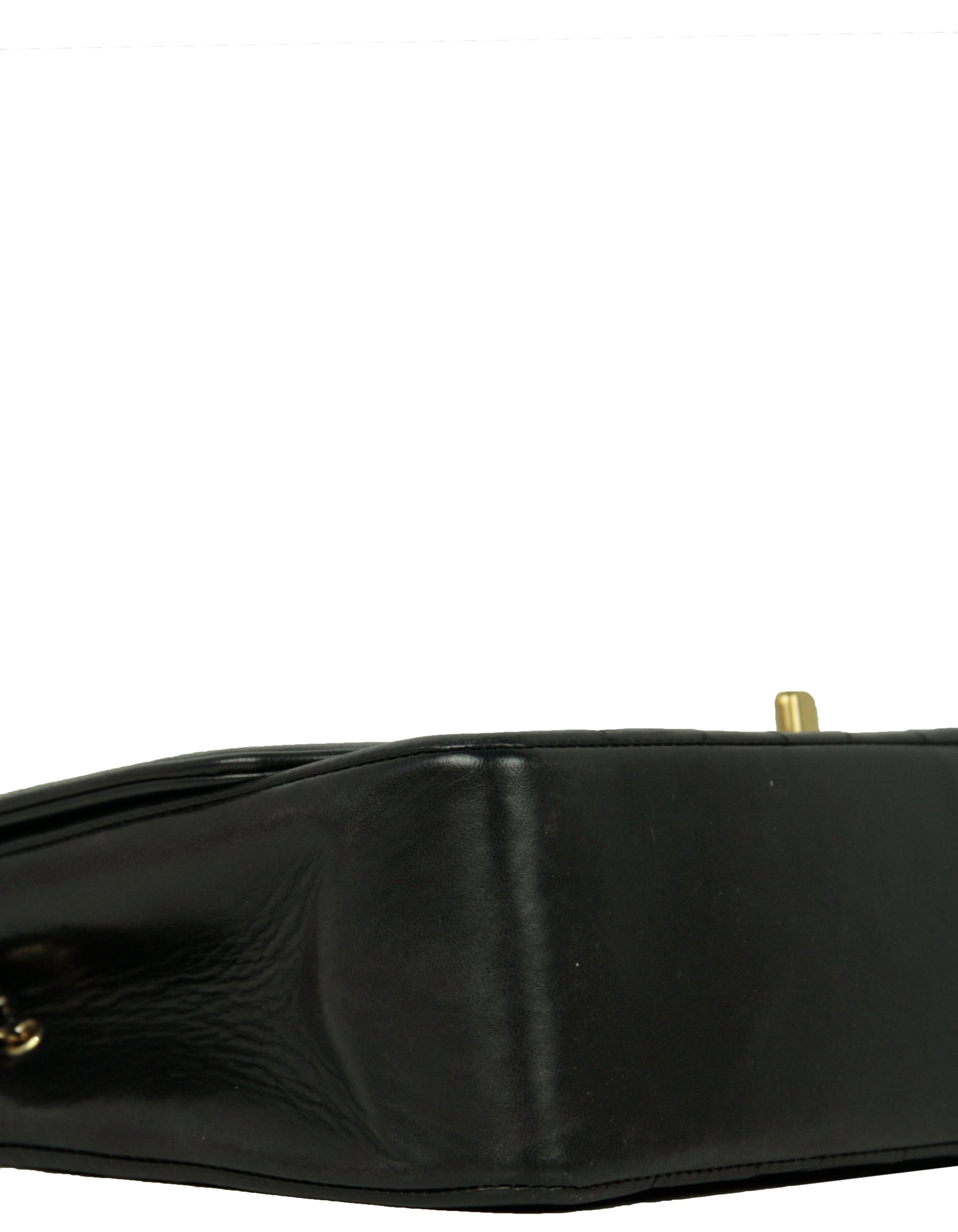 Chanel Black Lambskin Leather Quilted Medium Flap Bag - Rovelle Bags