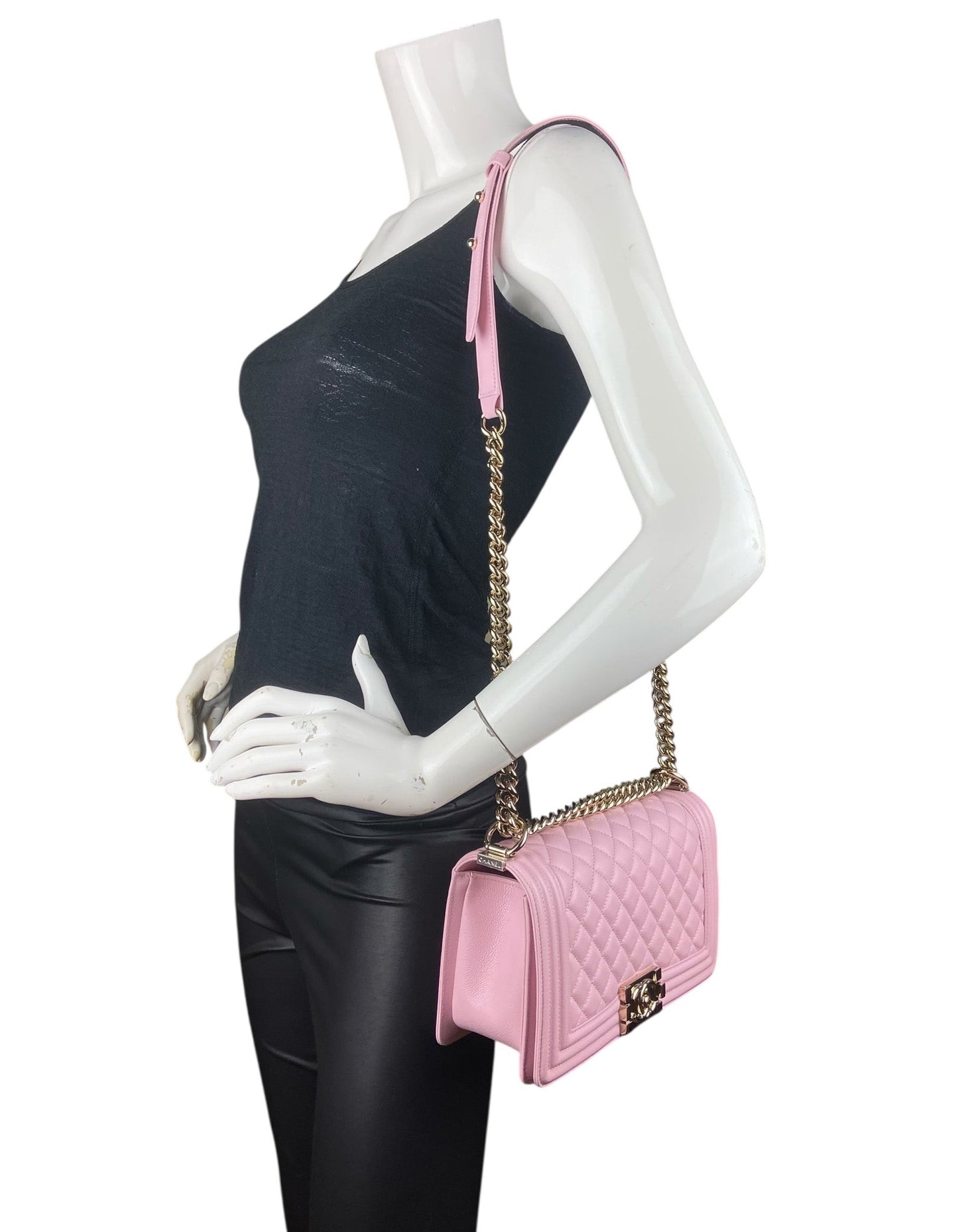 Chanel NWT 2025 Pink Caviar Medium Handbag - Rovelle Bags