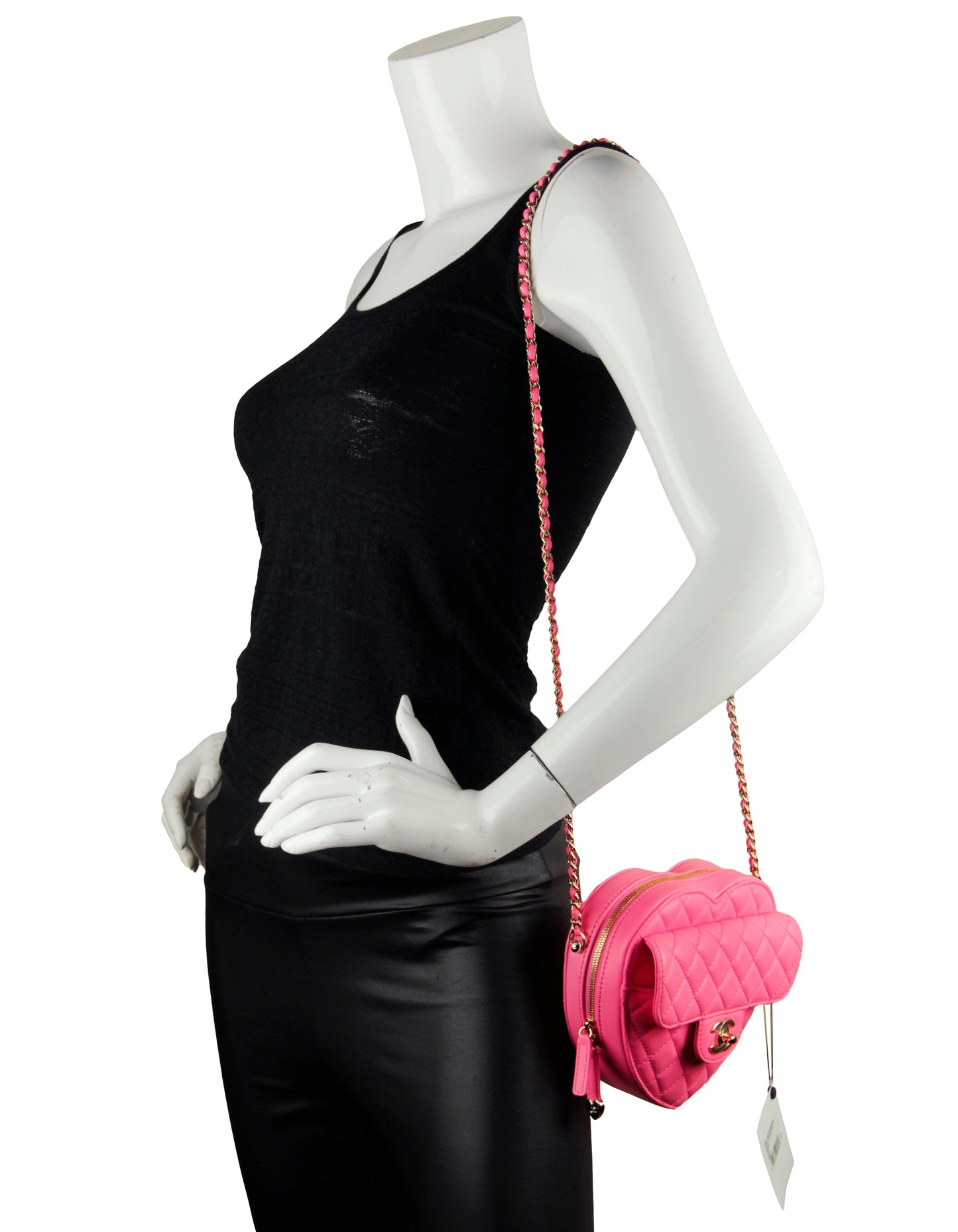 Chanel Pink Lambskin Quilted CC In Crossbody Bag - Rovelle Bags