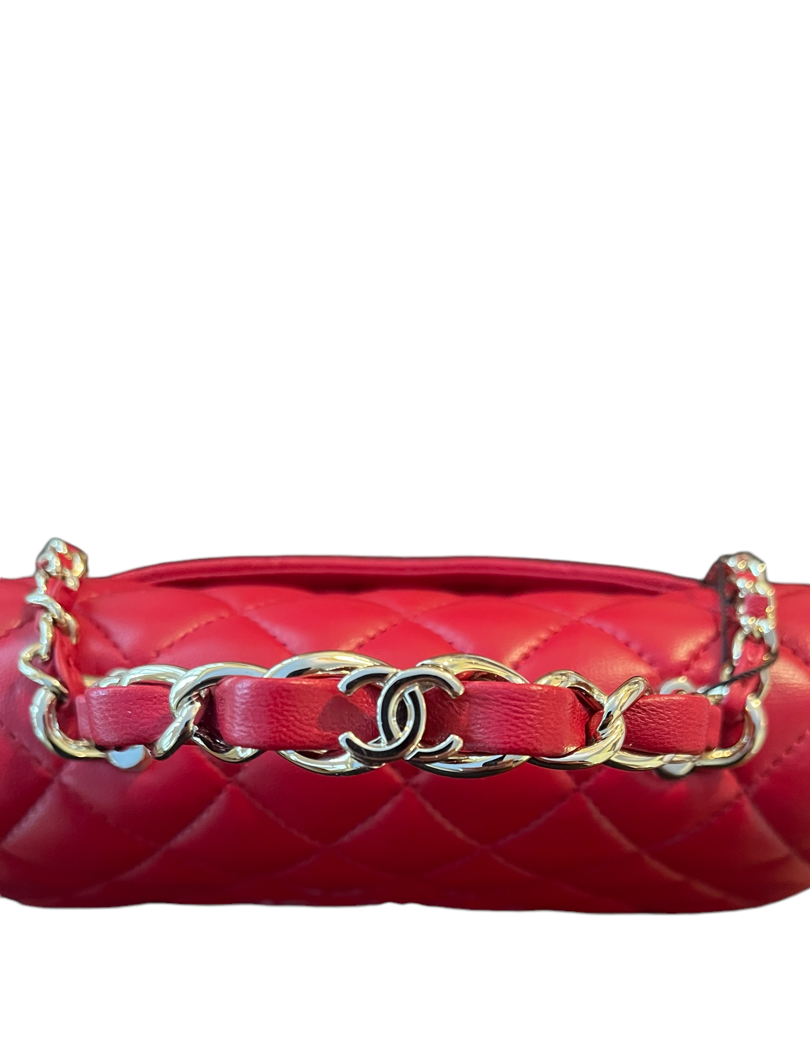 Chanel NWT Red Lambskin Quilted Mini Flap Bag - Rovelle Bags
