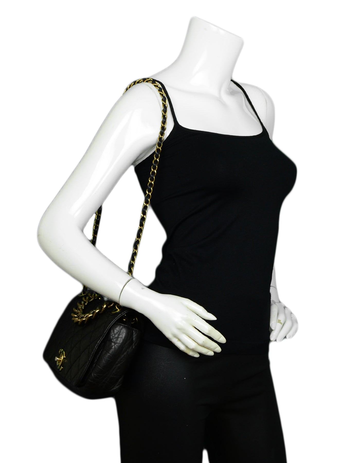 Chanel Black Calfskin Quilted Leather Medium Flap Bag - Rovelle Bags
