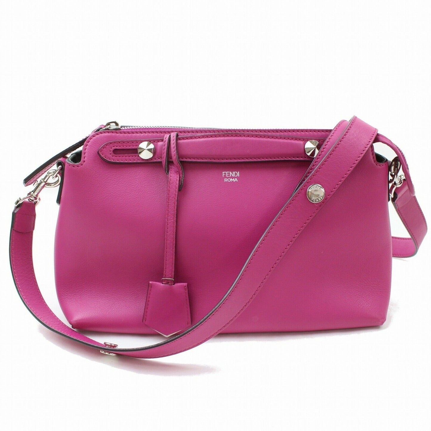 Fendi Hand Bag By The Way Hot Pink Leather (SHC1- )