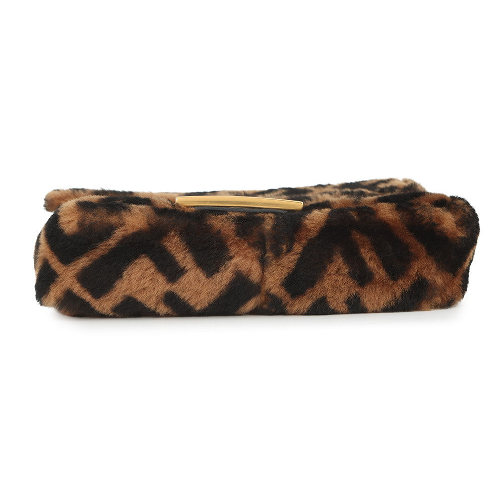 FENDI Mini Bucket Brown/Black8BS017 Mouton Leather