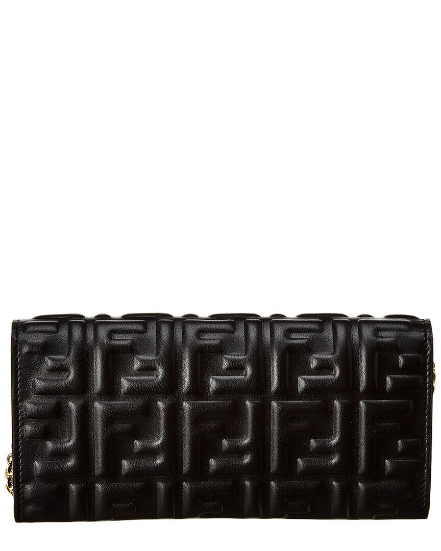 Fendi Baguette Leather Wallet On Chain