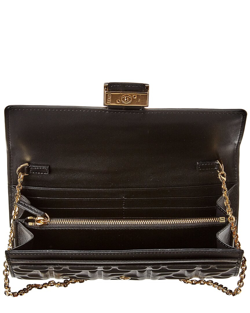 Fendi Baguette Leather Wallet On Chain