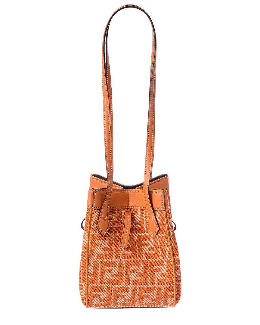 Fendi Origami Mini Ff Jacquard & Leather Shoulder Bag