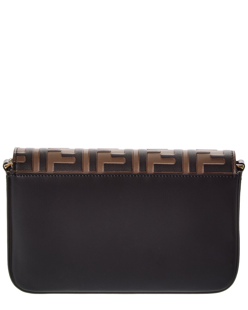 Fendi Ff Diamonds Leather Wallet On Chain