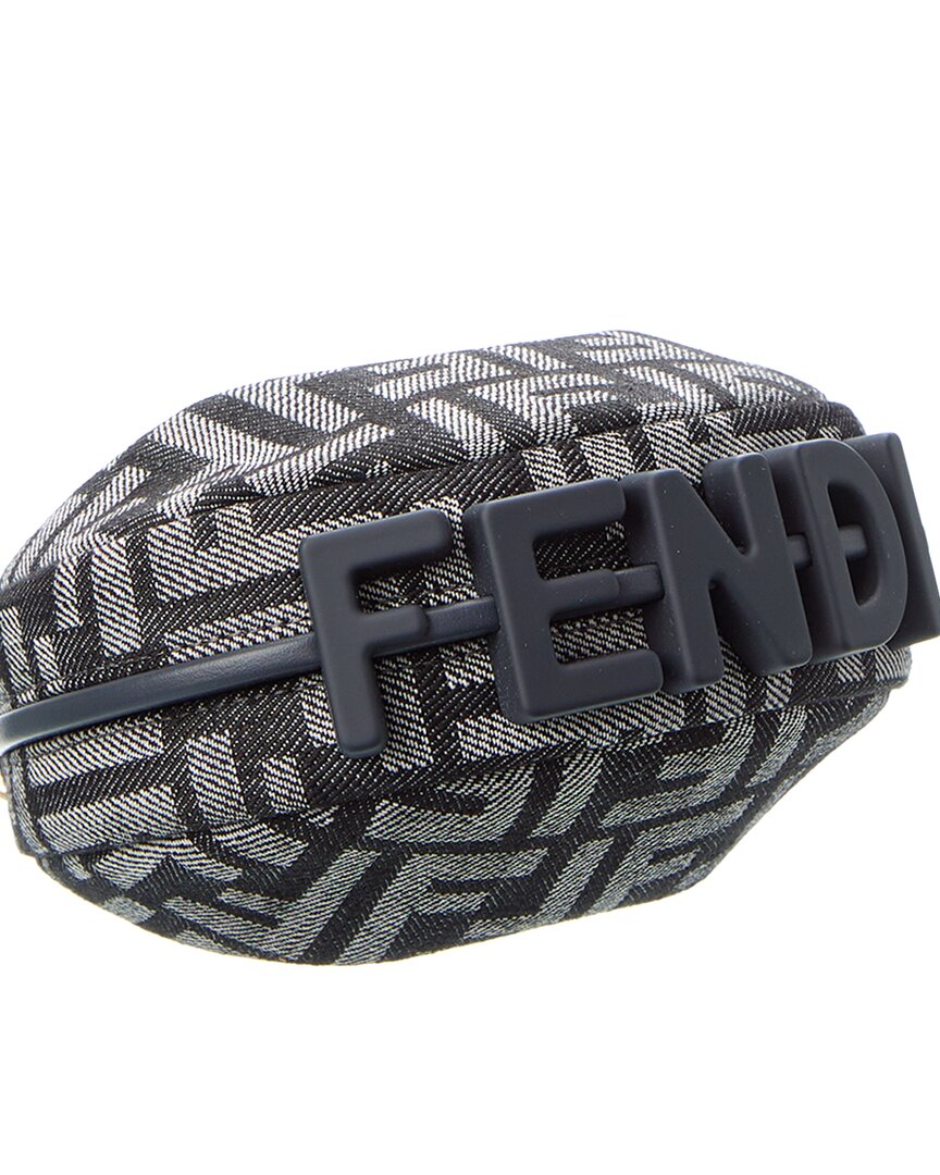 Fendi Fendigraphy Nano Ff Denim & Leather Bag Charm