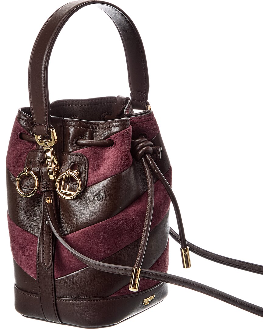 Fendi Mon Tresor Mini Leather & Suede Bucket Bag