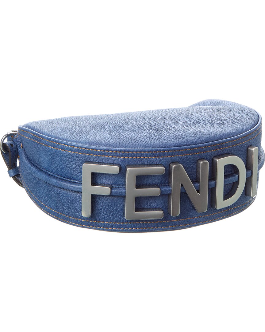 Fendi Fendigraphy Mini Leather Hobo Bag