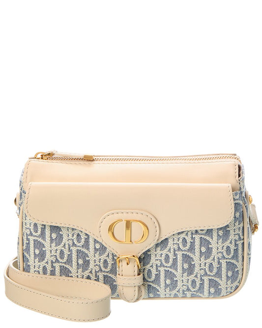 Dior Small 30 Montaigne Canvas & Leather Shoulder Bag