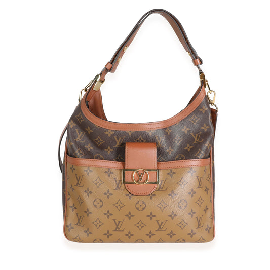 Louis Vuitton Monogram & Monogram Reverse Canvas Dauphine Hobo MM - Bags Attire