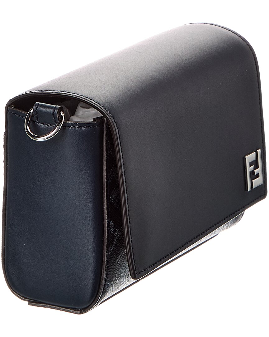 Fendi Squared Ff & Canvas Shoulder Bag