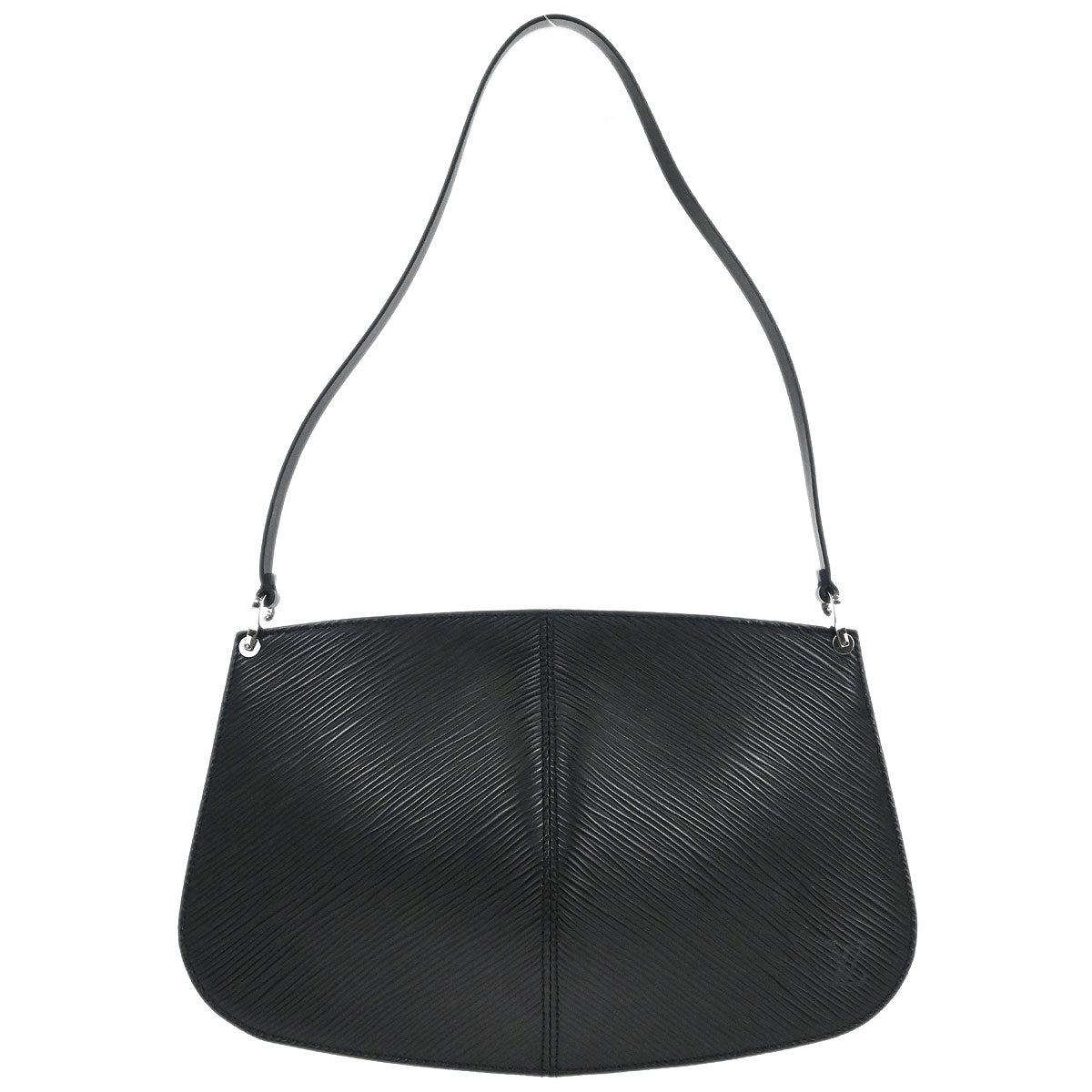 Louis Vuitton 2000 Black Epi Pochette Demi-lune Handbag M52622