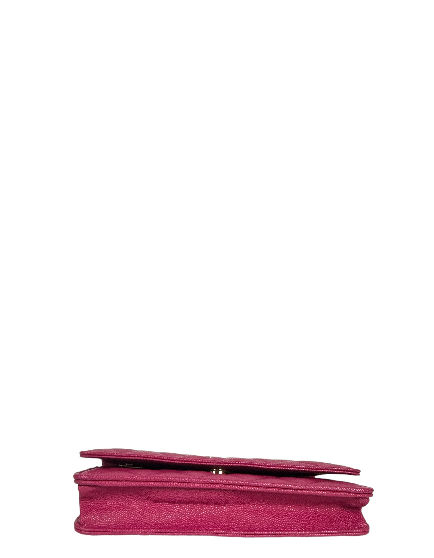 Chanel 2022 Fuchsia Quilted Caviar Leather Crossbody Bag - Rovelle Bags
