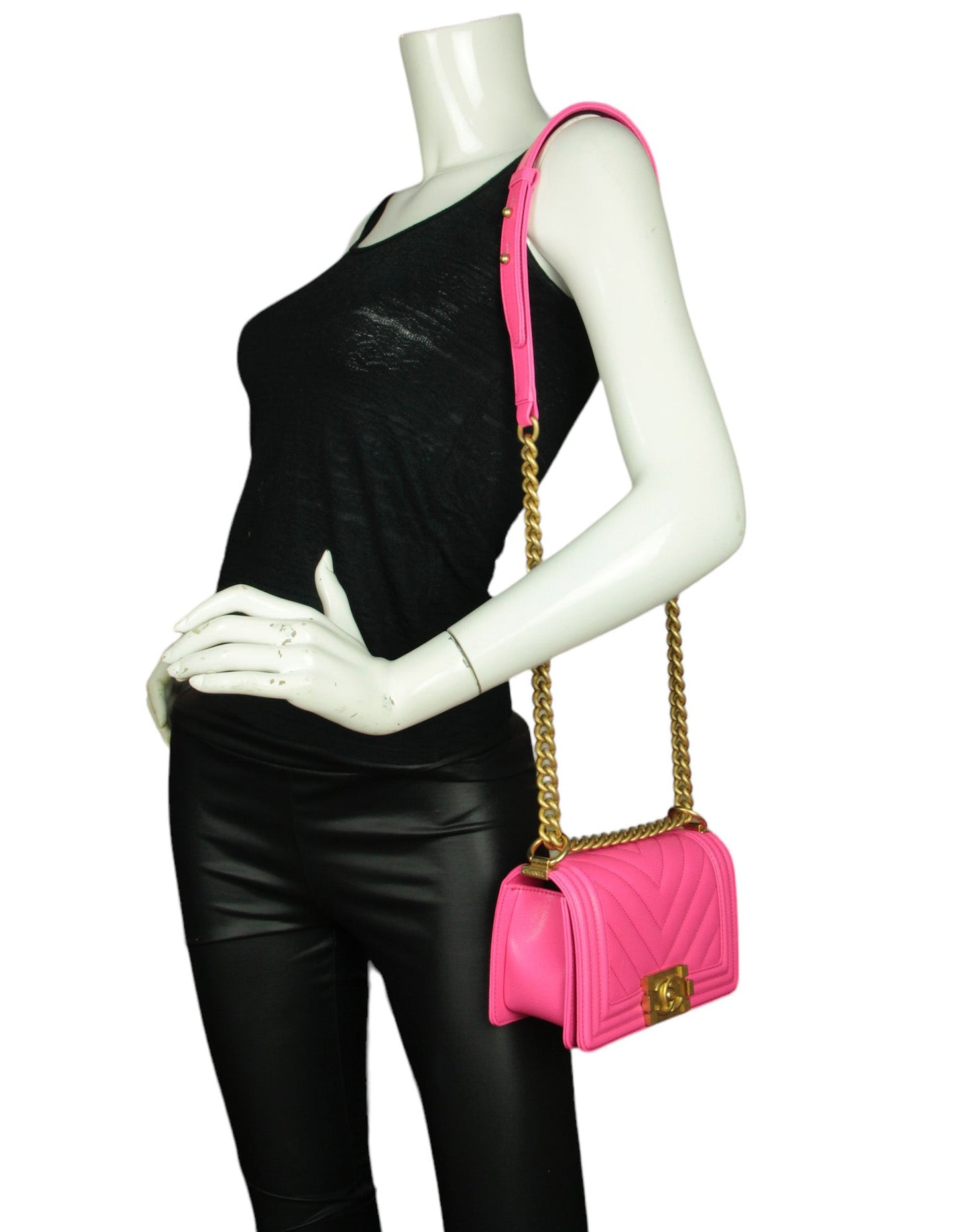 Chanel 2024C Fuchsia Neon Pink Caviar Handbag - Rovelle Bags