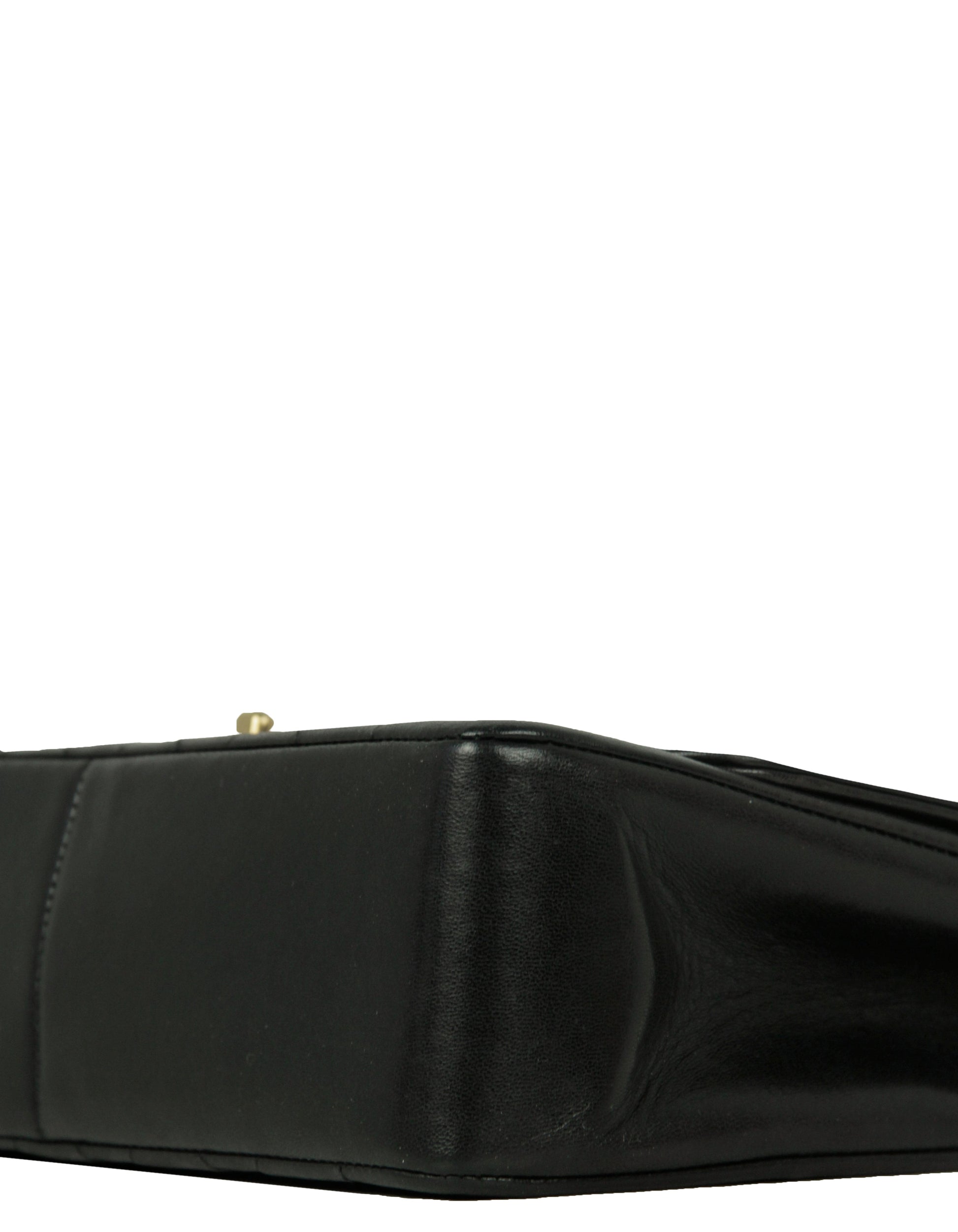 Chanel Black Lambskin Leather Quilted Medium Flap Bag - Rovelle Bags
