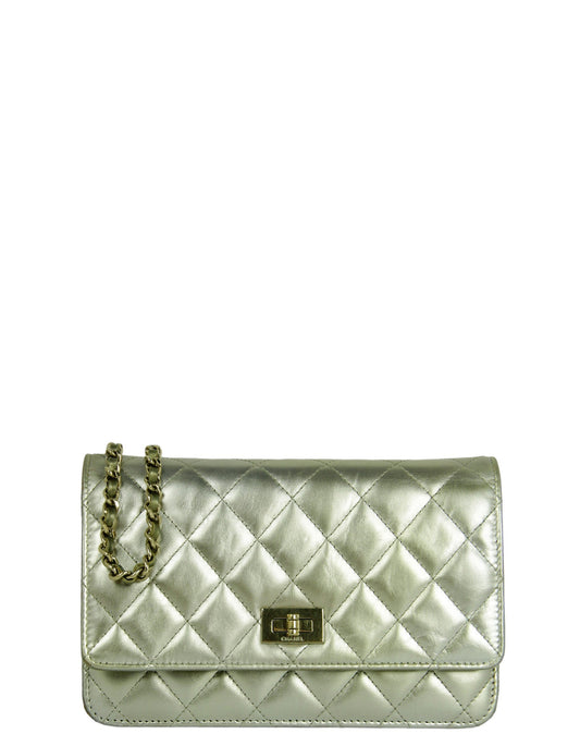 Chanel Gold Leather Reissue WOC Crossbody Crossbody Bag - Rovelle Bags