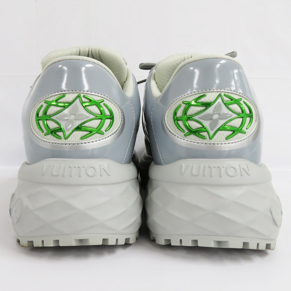 Louis Vuitton LV Dialovery Line Sneaker 1ABZ3P Gr 7 Size 26.0cm Silver Green Logo Shoes