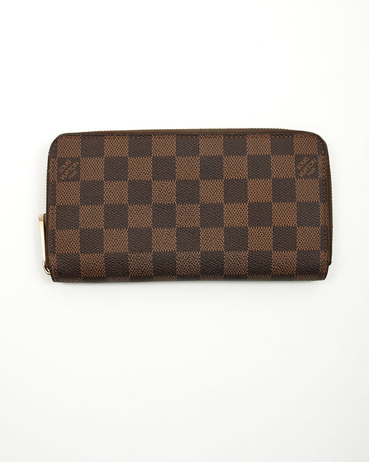 Louis Vuitton Damier Ebene Canvas Zippy Wallet