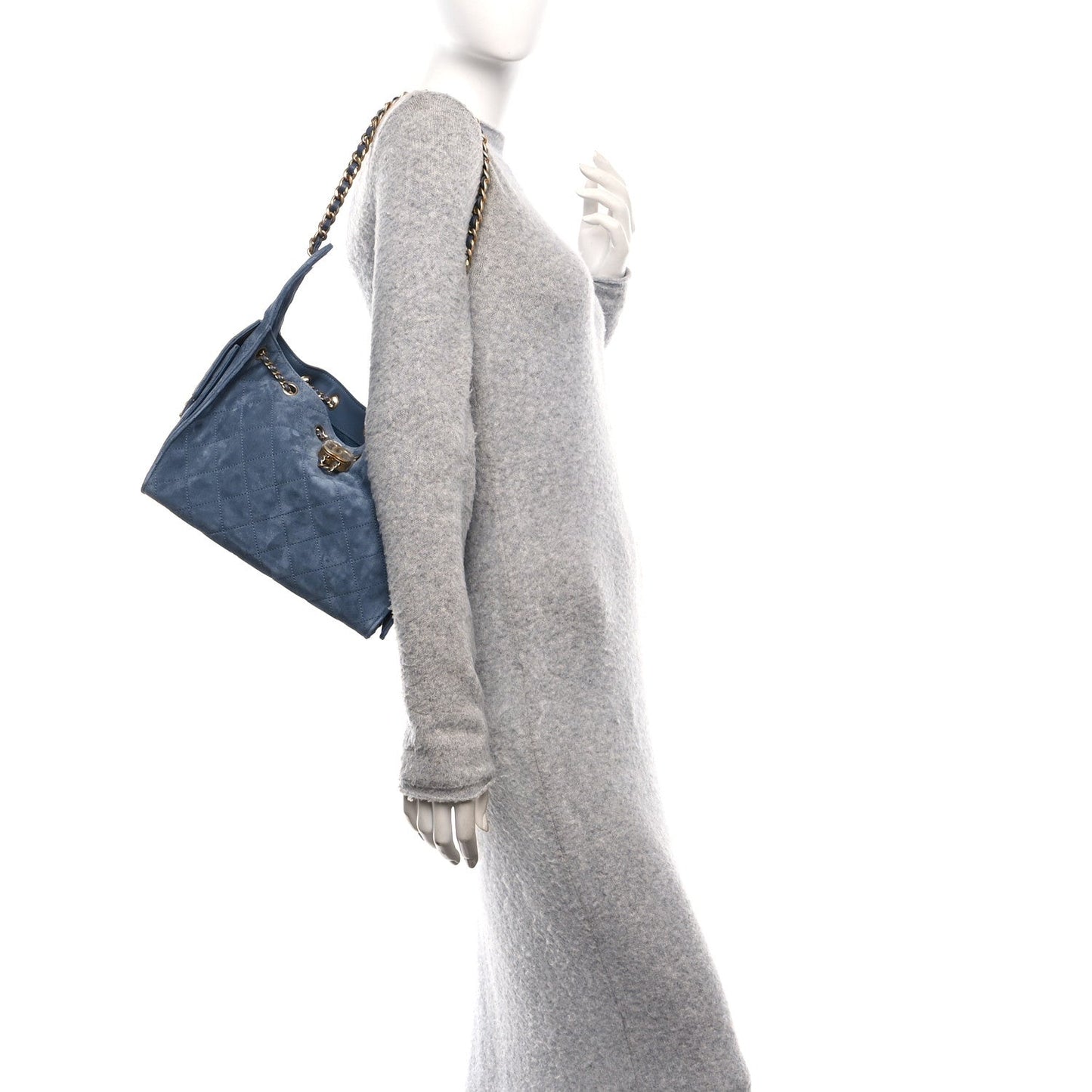 Chanel Suede Quilted Small Chanel 25 Handbag - Rovelle Bags