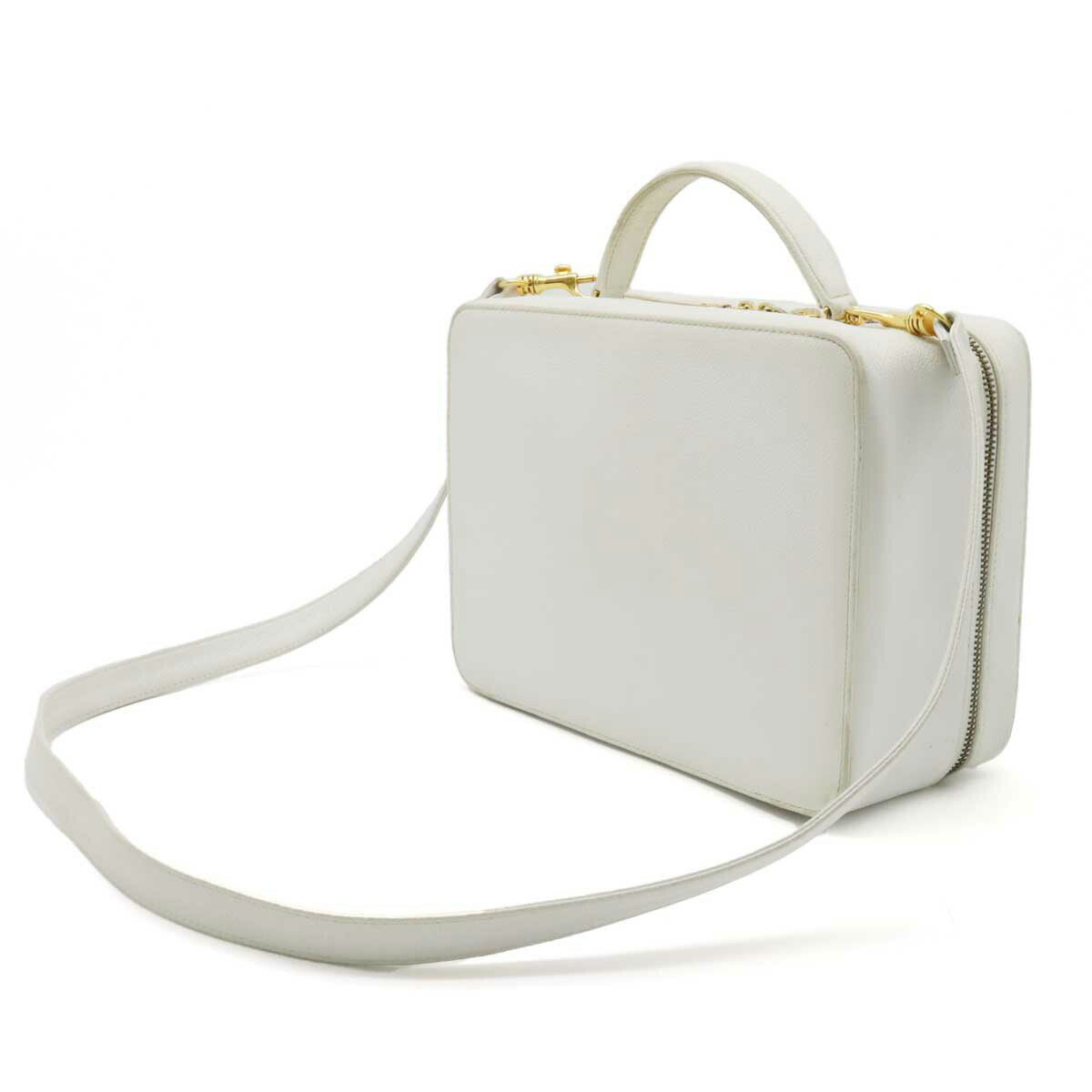 Chanel Caviar Skin Coco 2way Handbag White A11265