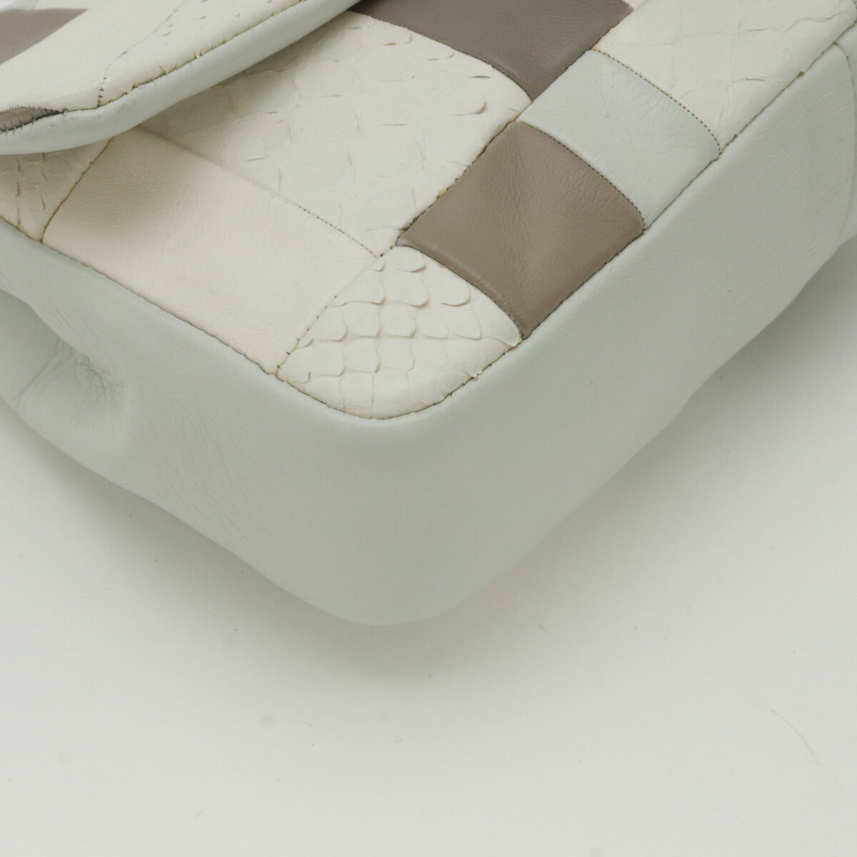 Chanel Leather Python Patchwork Coco Chain Shoulder Bag
