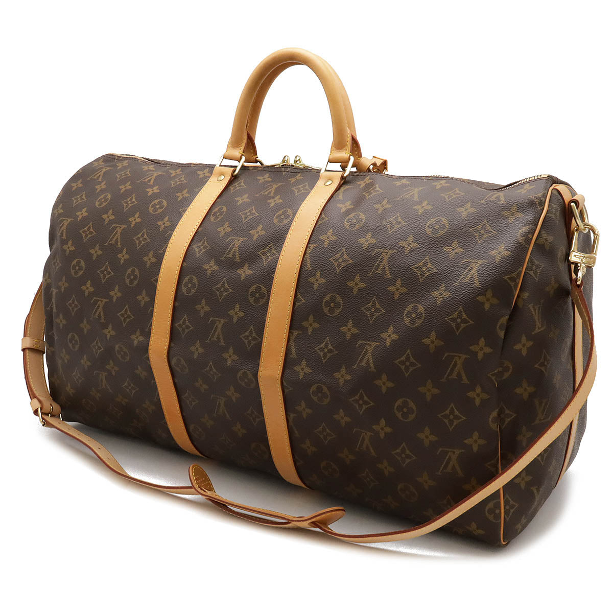 Louis Vuitton Monogram Keepall Bandoulière 55 Boston Bag
