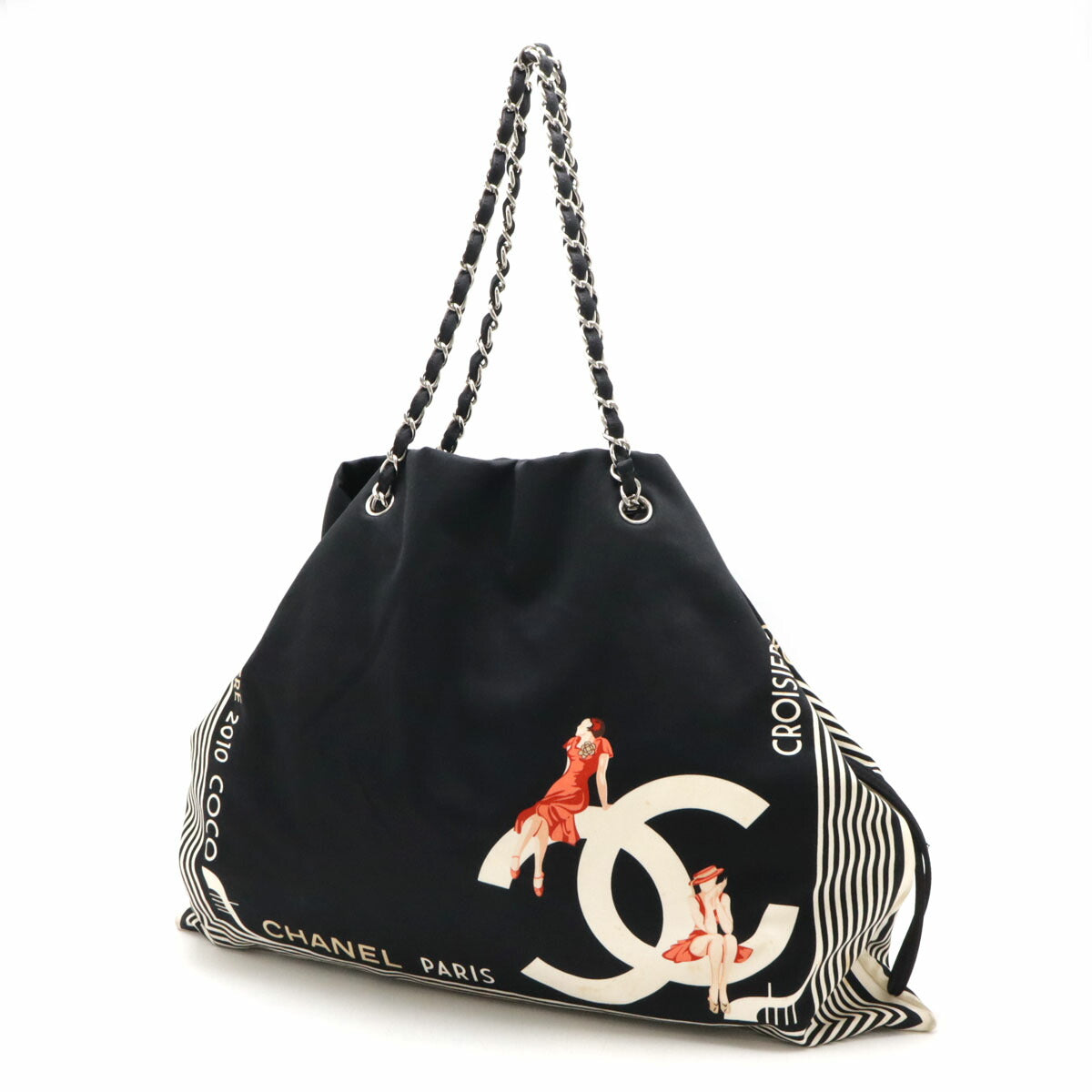 Chanel Canvas Venetia Collection 2way Handbag - Rovelle Bags
