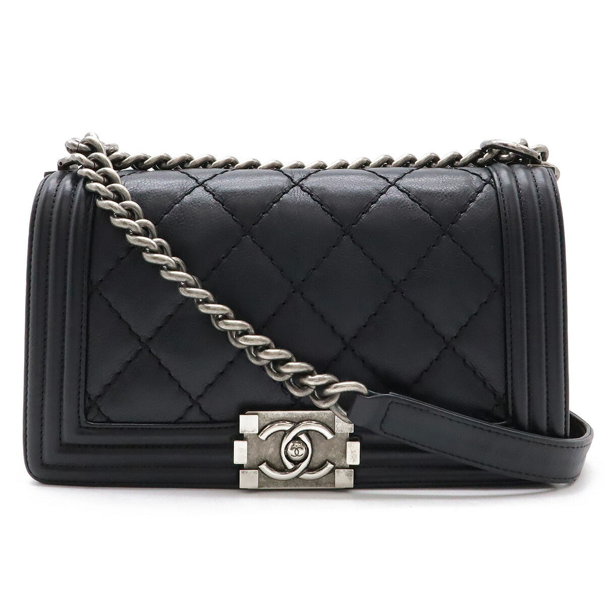 Chanel Leather Boy Chanel Chain Shoulder Bag A67086