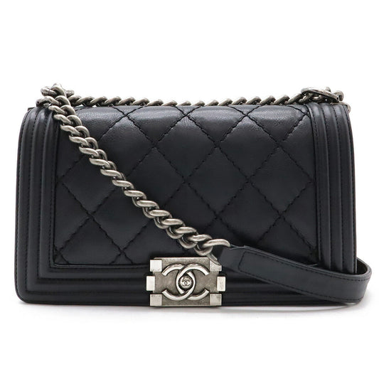 Chanel Leather Boy Chanel Chain Shoulder Bag A67086