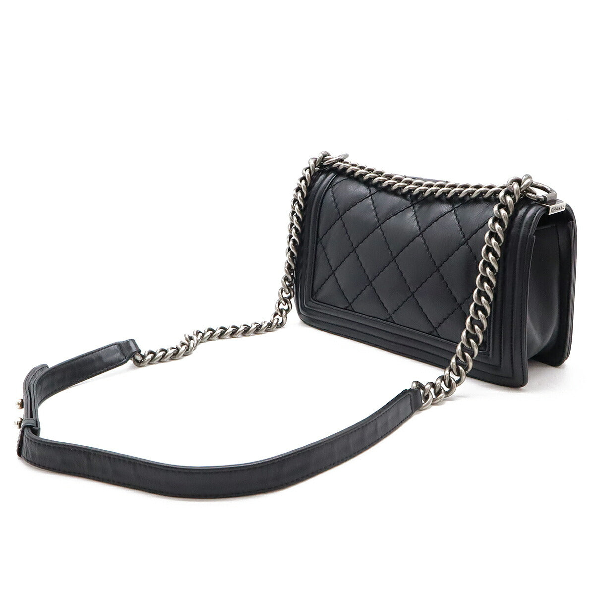 Chanel Leather Boy Chanel Chain Shoulder Bag A67086