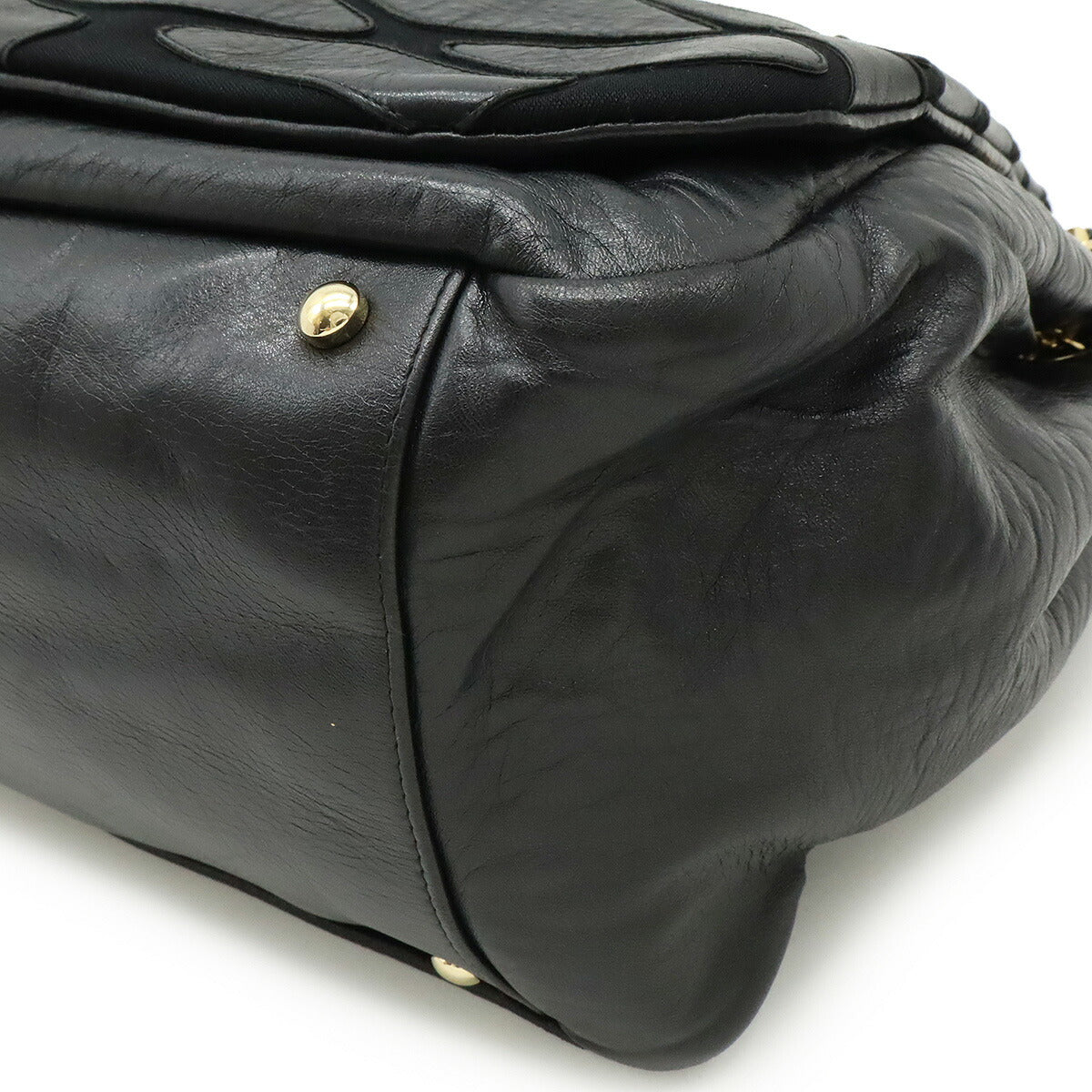 Chanel Lambskin Coco Shoulder Chain Flap Bag Black Gold Hardware