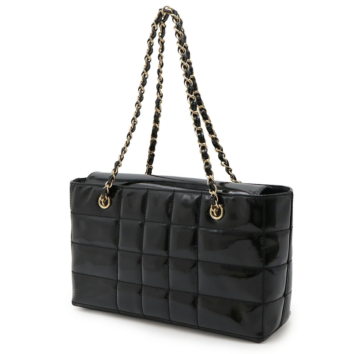Chanel Choco Bar Patent Leather Shoulder Shoulder Bag - Rovelle Bags