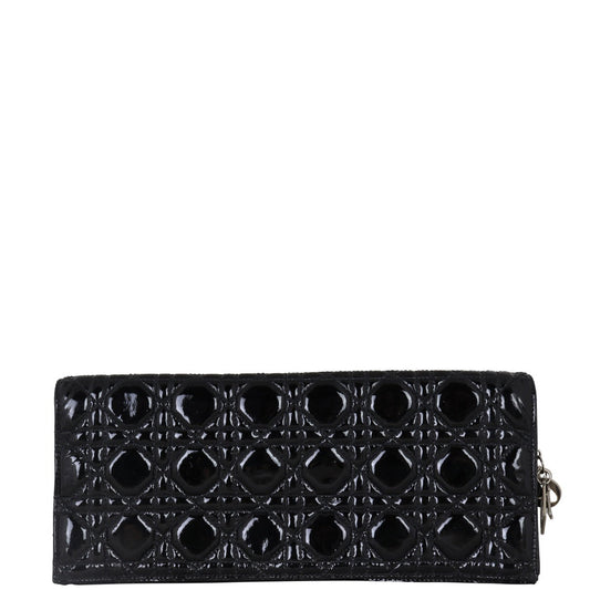 Dior Lady Dior Patent Cannage Clutch