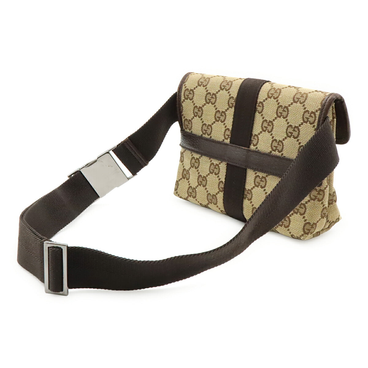 Gucci GG Canvas Leather Waist Bag