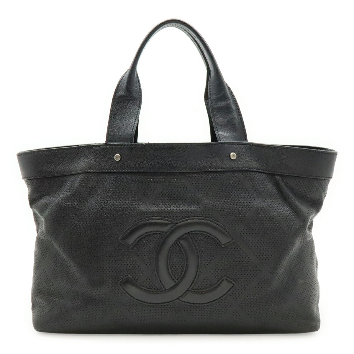 Chanel Coco Mark Leather Handbag - Rovelle Bags