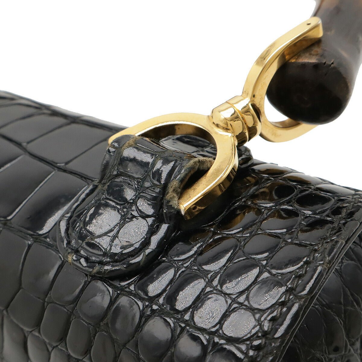 Gucci Bamboo Crocodile Handbag