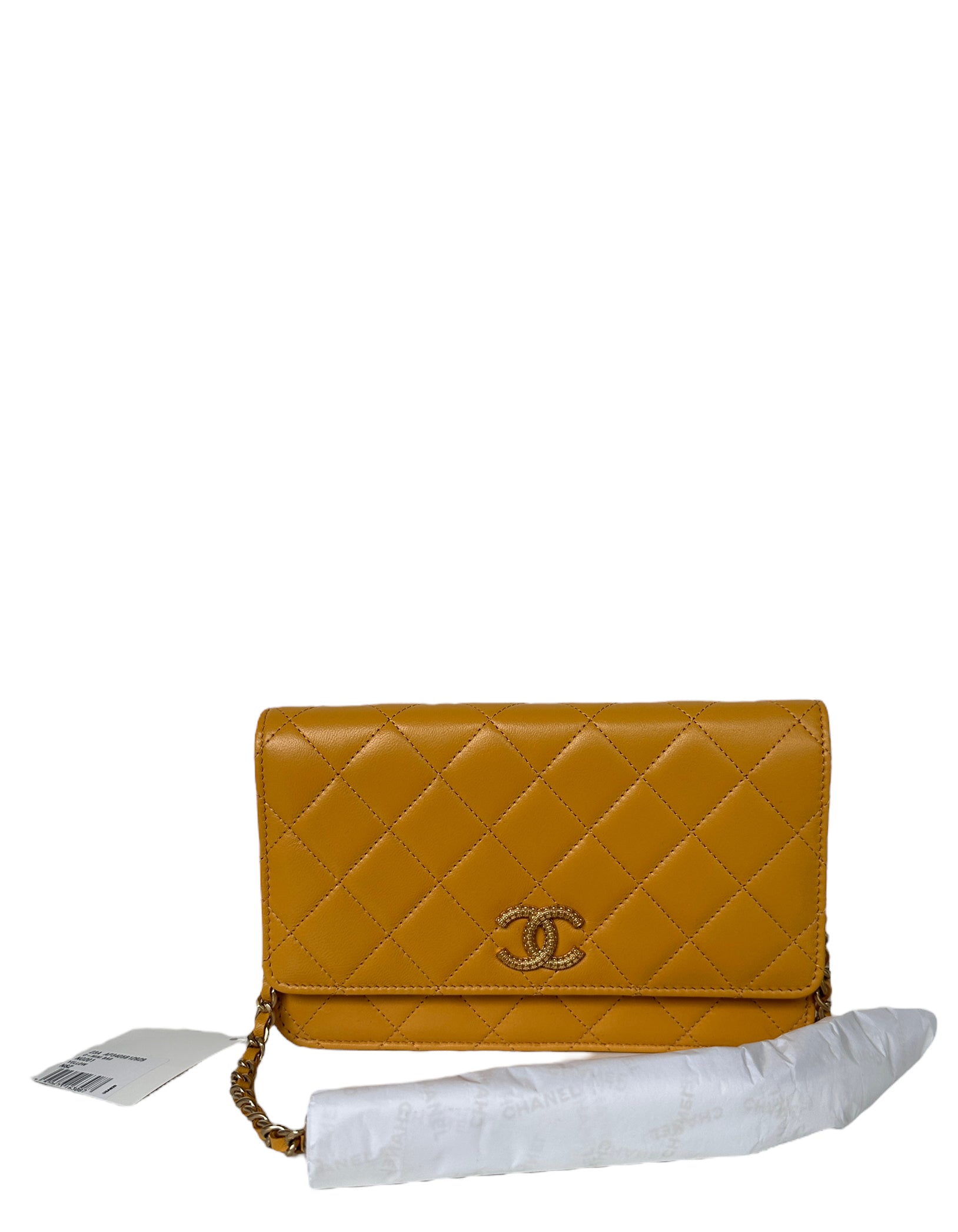 Chanel '23 NEW Yellow Quilted WOC Crossbody Bag - Rovelle Bags